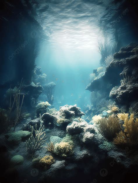 Coral Plant Underwater World Deep Sea Photography Advertising Background Wallpaper Image For ...