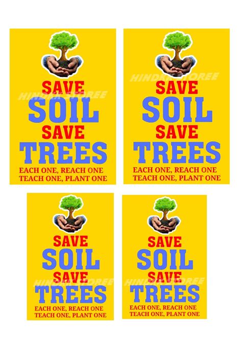 Buy Save Soil Stickers Pack of 4 (4 & 5 inch) | Save Soil Sticker Save Earth Save Water Stop ...
