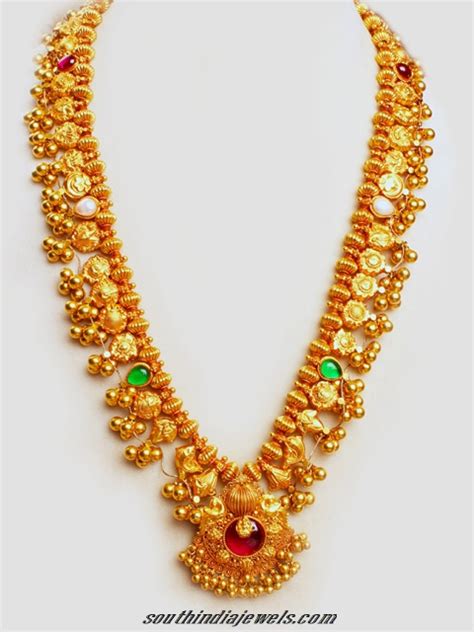 22 Carat Gold Traditional Necklace - South India Jewels