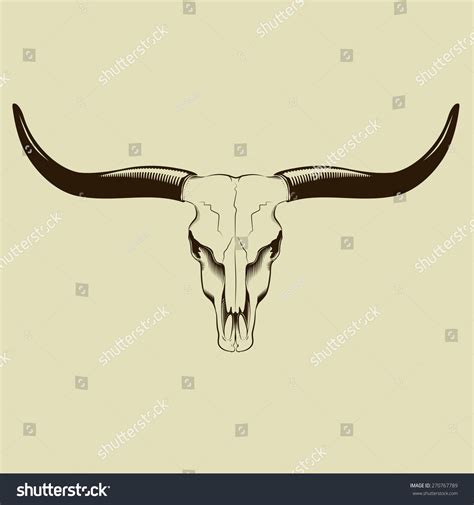 Longhorn Skull Stock Vector Illustration 270767789 : Shutterstock