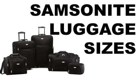 Samsonite Luggage Sizes - YouTube