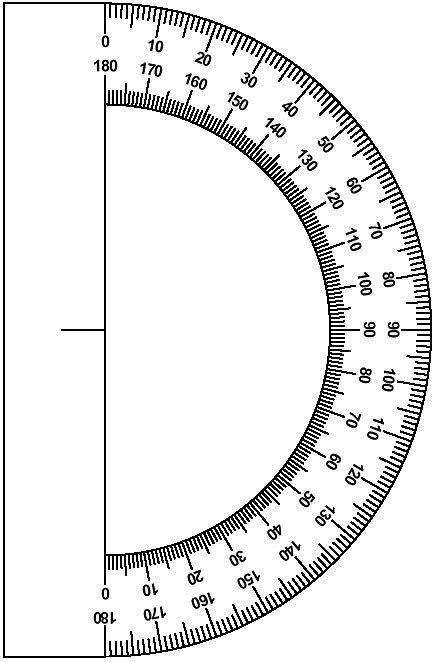 Printable Protractor - Sample Template