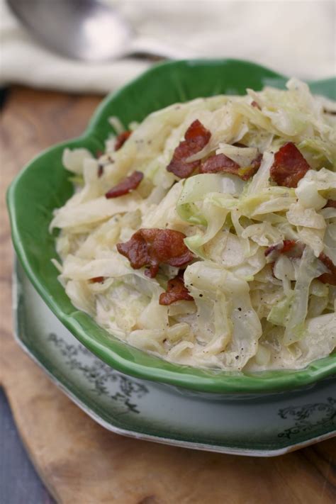 Cabbage with Bacon and Cream | All Roads Lead to the Kitchen