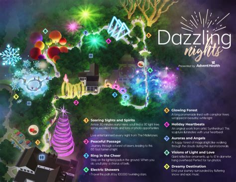 Dazzling Lights Harry P. Leu Gardens Holidays 2020 Map - On the Go in MCO