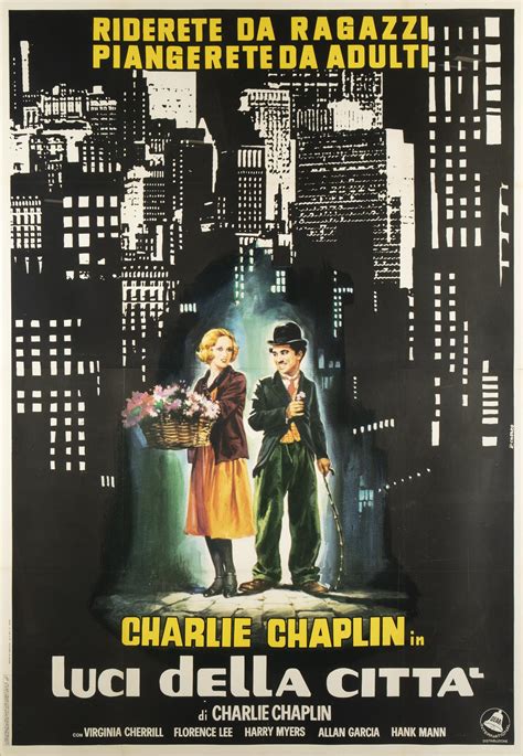 Lot - Charlie Chaplin "Luci Della Citta (City Lights)" movie poster, Italian release