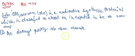 SOLVED:Predict the chemical properties of element 115, moscovium.