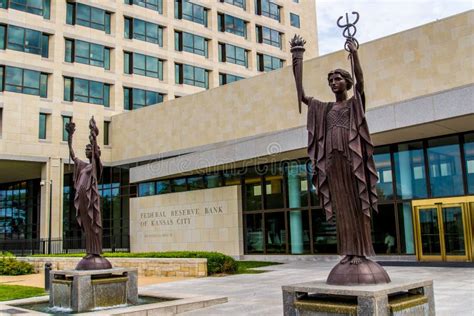 Federal Reserve Bank Statues in Kansas City Editorial Stock Image - Image of building ...