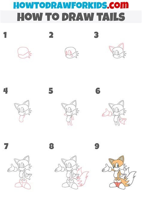 How to Draw Tails - Easy Drawing Tutorial For Kids