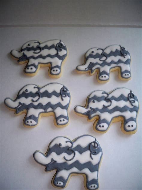 Elephant Cookies Sugar Cookies Decorated Cookies Elephant - Etsy