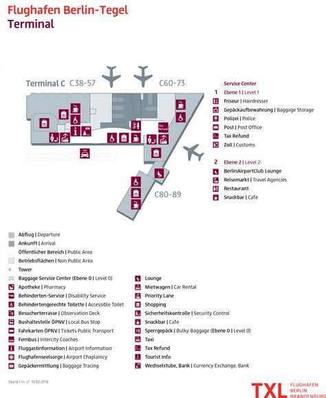 Berlin Tegel Airport Map (TXL) - Printable Terminal Maps, Shops, Food, Restaurants Maps ...
