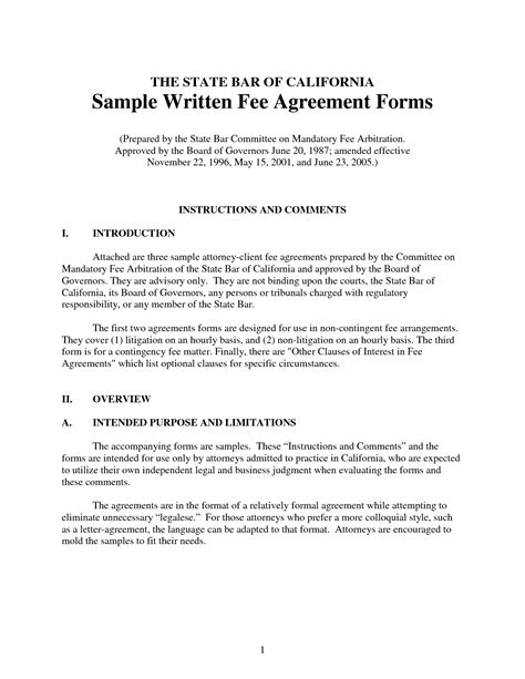 Legal Agreement - Free Printable Documents