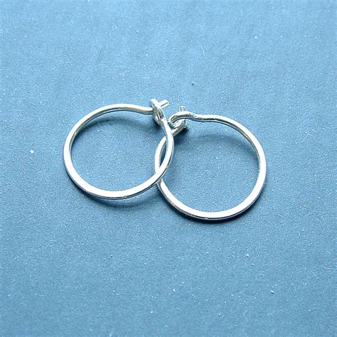 Small Sterling Silver Hoop Earrings Handmade Silver Hoops