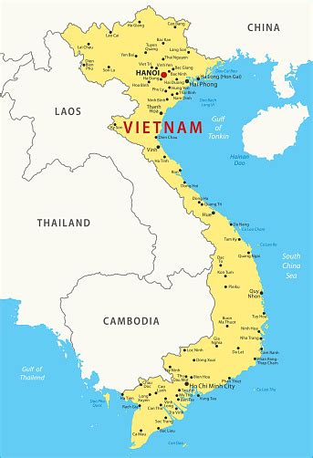 Vietnam Map Vector Colored Map Of Vietnam Stock Illustration - Download ...