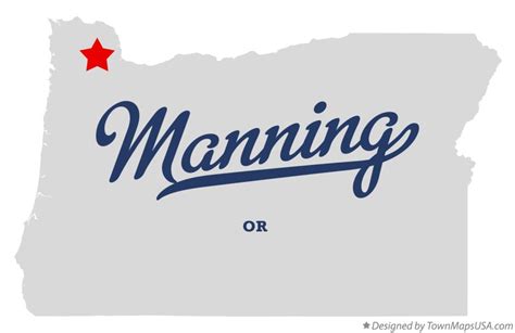 Map of Manning, OR, Oregon