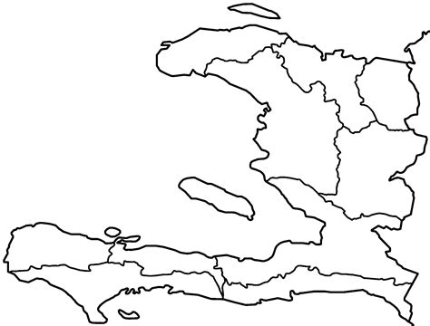 Haiti Departments Blank • Mapsof.net