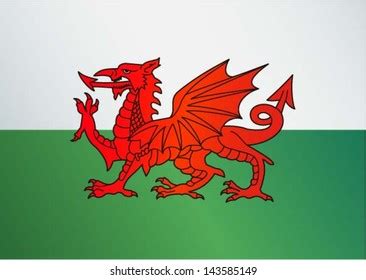 Flag Wales Uk Red Dragon On Stock Vector (Royalty Free) 143585149 ...