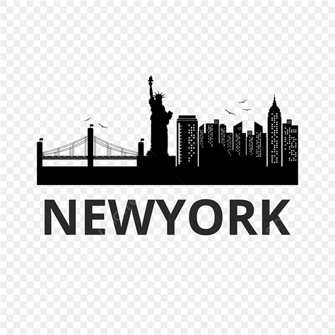 New York City Silhouette Vector PNG, New York City Silhouette Vector ...