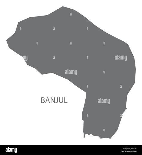 Banjul map grey illustration silhouette Stock Vector Image & Art - Alamy