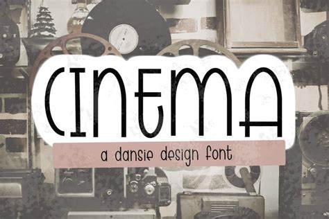 CINEMA font - regular outline - Crafter Font