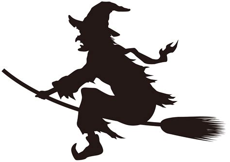 Witch On Broom Clipart - ClipArt Best