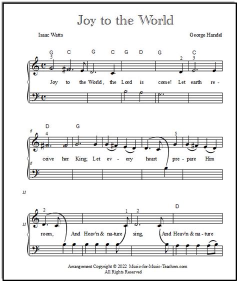 Joy to the World: Lyrics, Guitar Tabs & Sheet Music!