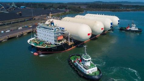 Deck Cargo Ship Brings Storage Bullets to Port of Richards Bay LPG ...