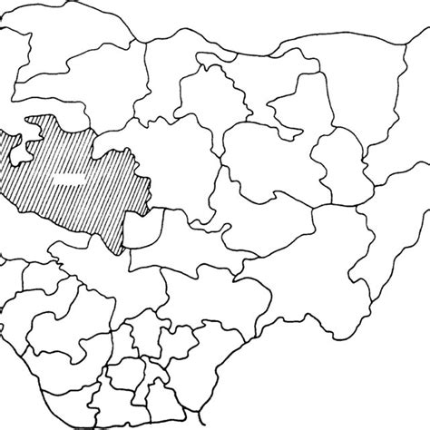 Map of Nigeria showing the study sites: Niger (p) and Lagos ( ) states ...