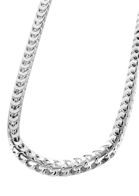 White Gold Chain - Mens Solid Franco Chain 10K White Gold – FrostNYC