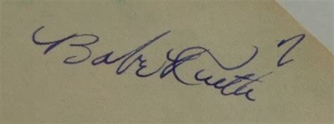 Coach's Corner - Babe Ruth autographed cut signature