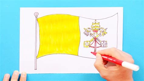 How to draw the Flag of Vatican City - YouTube