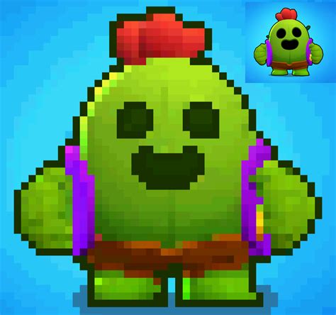 I Made Pixel Art Spike! : r/Brawlstars