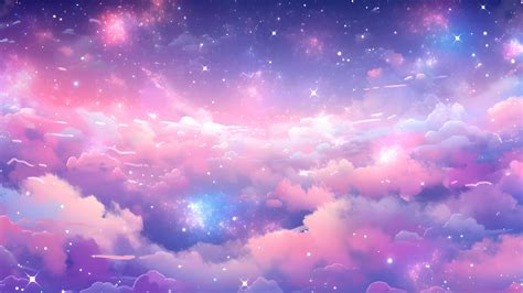 ☁️ Aesthetic Spacey Purple-Pink Clouds Desktop Wallpaper HD