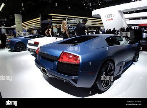 Lamborghini display at the 2009 North American International Auto Show ...