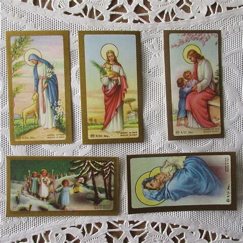 25 Vintage Italy Prayer Cards Circa 1920s Gilded Card Italian 5 Styles ...