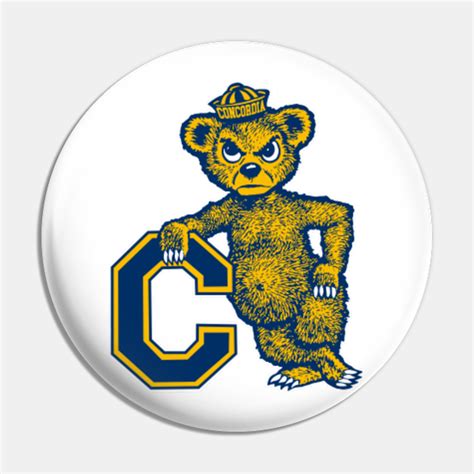 Vintage Concordia Mascot - Golden Bears - Pin | TeePublic