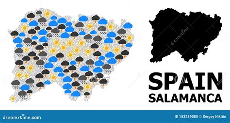 Weather Pattern Map of Salamanca Province Stock Illustration ...