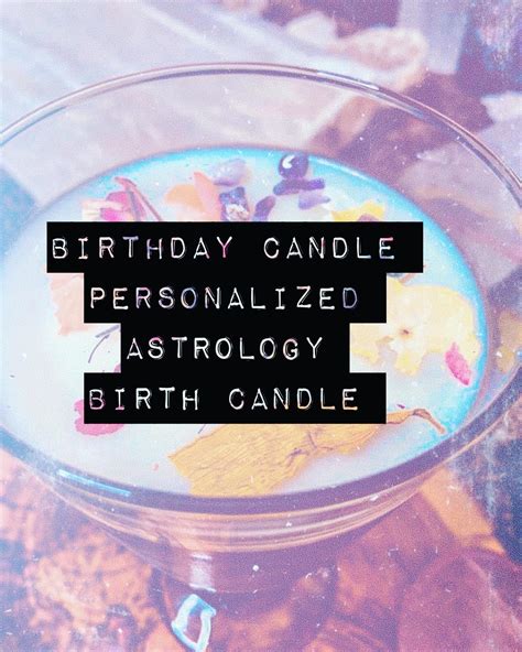 Birth-Day Candle, Personalized Astro Candle Based on your Birthday - Light Witch Tarot