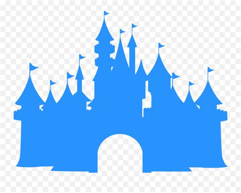 Disney Castle Silhouette - Blue Cinderella Castle Silhouette Png,Disney ...