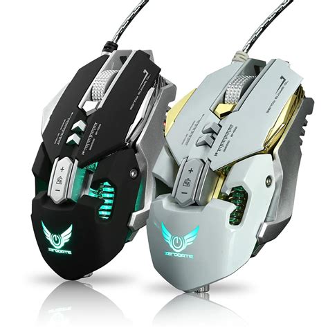 ZERODATE X300GY USB Wired Competitive Gaming Mouse Mechanical Game Mice Adjustable 3200DPI 7 ...