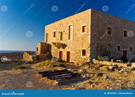 Inside Old Venetian Fortress, Rethymno, Crete Stock Image - Image of ...