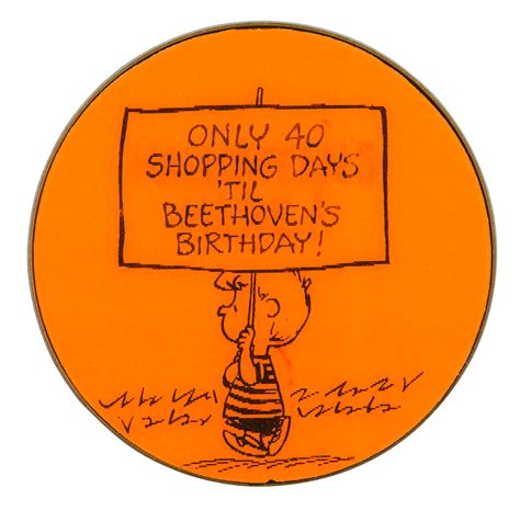 Schroeder Beethoven's Birthday | Busy Beaver Button Museum