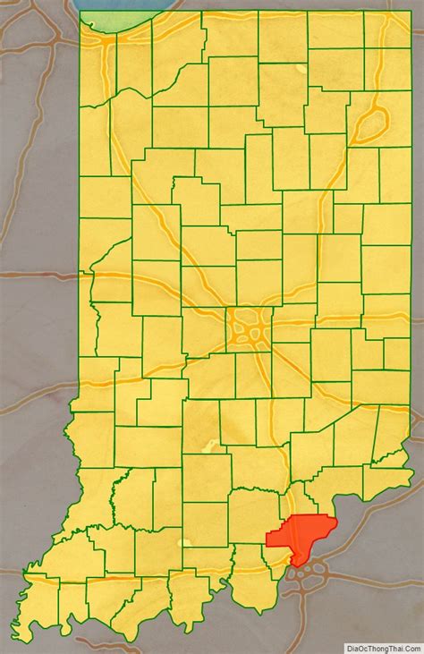 Map of Clark County, Indiana - Thong Thai Real