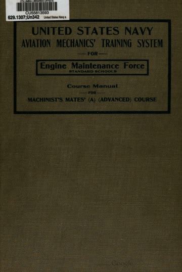 United States Navy aviation mechanics' training system for engine maintenance force : course ...