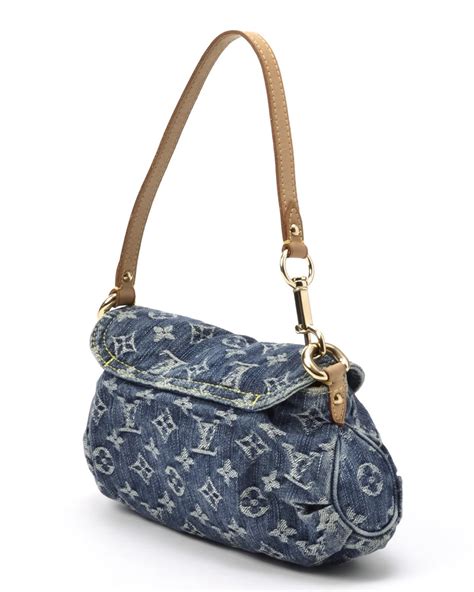 Lyst - Louis Vuitton Monogram Denim Mini Pleaty Handbag in Blue