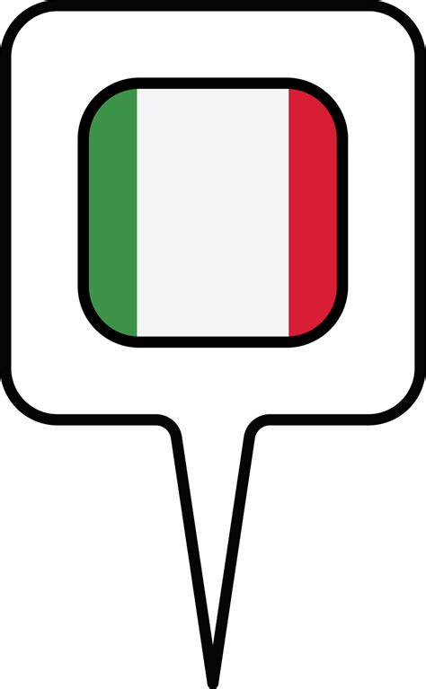 Italy flag Map pointer icon, square design. 22963098 PNG