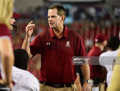 Head coach Curt Cignetti of the Elon Phoenix reacts during the fourth ...