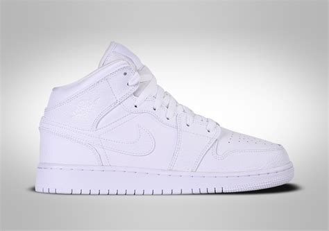 NIKE AIR JORDAN 1 RETRO MID GS TRIPLE WHITE