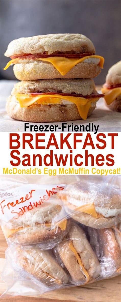 Freezer Breakfast Sandwiches (McDonald's Egg McMuffin Copycat ...