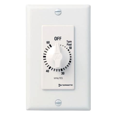 Intermatic 20 Amp 60-Minute Spring Wound In-Wall Timer, White-SW60MWK - The Home Depot