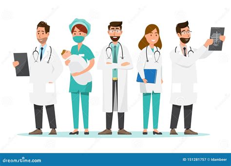 Set Of Characters Of Medical Staff Vector Illustration | CartoonDealer ...